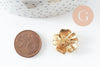 Pendentif fleur, Pendentif laiton brut, bijou laiton,fleur laiton bijoux,pendentif laiton brut,20mm, x2 (G4555)