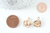 Pendentif fleur zamac doré 17mm, x10 (G10722)
