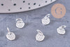 Pendentif fraise argent massif 925 8mm, x1 (G10702)