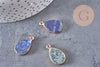 Pendentif goutte Lapis Lazulis 22mm, x1 (G5207)