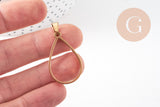 Pendentif goutte acier 304 inoxydable doré sans fond 28mm, x1 (G10794)