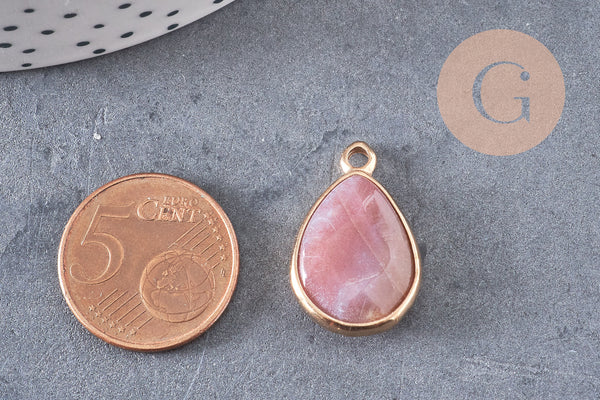 Pendentif goutte agate verte,pendentif bijoux, pendentif agate,pendentif pierre, agate naturelle, pendentif agate,23mm, x1 G0491