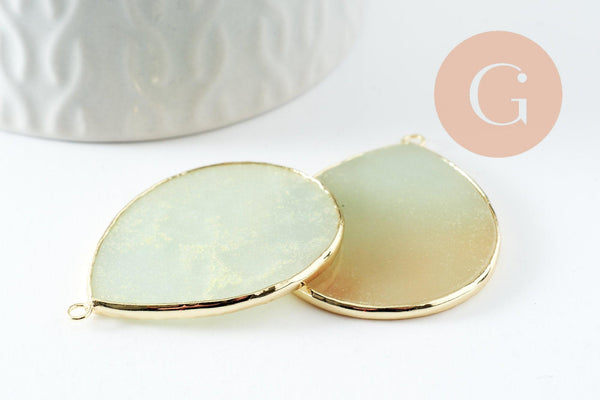 Pendentif goutte amazonite naturelle 41mm, x1 (G2638)