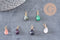 Pendentif goutte aventurine améthyste quartz rose cherry quartz 16mm, x1 (G4502)
