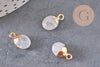 Pendentif goutte cristal de roche,pendentif bijoux,pendentif pierre,quartz naturel,pendentif cristal de roche,14mm,x 2,G2644