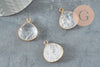 Pendentif goutte cristal doré,pendentif cristal transparent, pendentif pierre,cristal naturel, pendentif collier,23mm, x1 G1175
