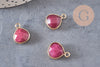 Pendentif goutte jade bordeau,pendentif bijoux, pendentif jade,pendentif pierre,jade naturel, pendentif jade, 18mm, x1 G3378