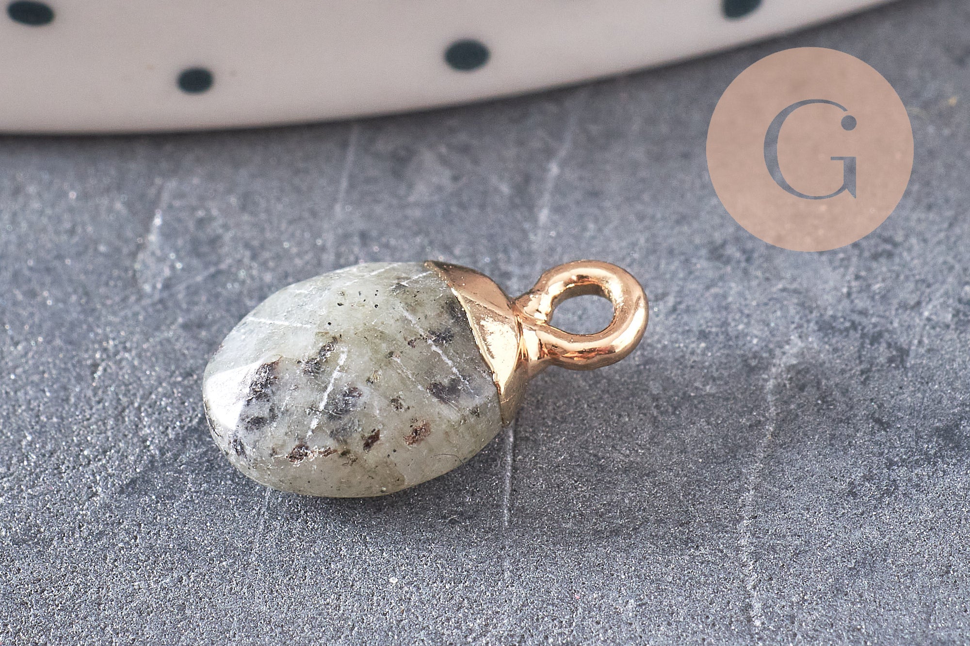 Pendentif goutte labradorite,pendentif pierre,bijou pierre,pendentif pierre, labradorite naturel,pendentif labradorite,14mm,x 2, (G0028)