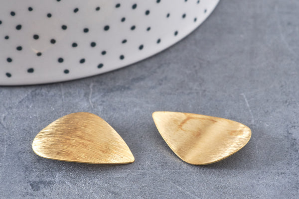 Pendentif goutte laiton doré brossé, breloques laiton brut ,pendentif bijoux,sans nickel, géométrique,28mm, x1 (G2877)