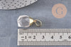 Pendentif goutte quartz cristal facetté doré, bijou pierre,pendentif cristal de roche naturel, pendentif pierre,bijoux pierre,19-21mm, x1, G5154