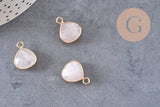 Pendentif goutte quartz rose, pendentif bijoux, pendentif quartz,pendentif pierre,quartz naturel,quartz rose,23mm, x1 G1773