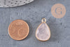 Pendentif goutte quartz rose, pendentif bijoux, pendentif quartz,pendentif pierre,quartz rose naturel, x1 G5231