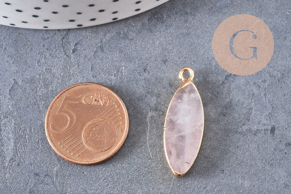 Pendentif goutte quartz rose,pendentif bijoux,pendentif pierre,quartz rose naturel,pendentif quartz rose,28.5-30mm, x1 G5225