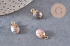 Pendentif goutte rhodonite,pendentif bijoux,pendentif pierre,quartz rose naturel,pendentif rhonodite,14mm, x2 (G10276)