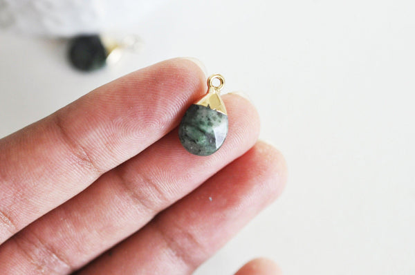 Pendentif goutte rubis zoisite, pendentif zoisite,pendentif pierre,zoisite naturelle, 17-19mm, x1 G2788