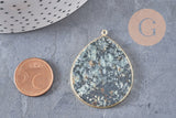 Pendentif goutte turquoise africaine,Pendentif bijoux,pendentif pierre, pierre naturelle, turquoise naturelle,création bijoux,41mm, x1 G1526