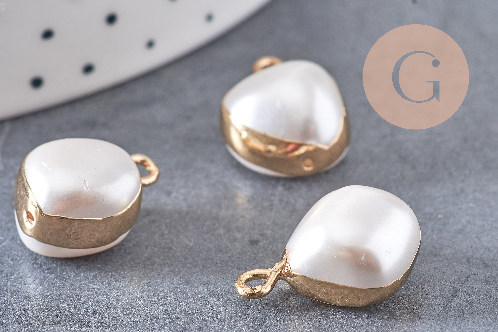 Pendentif grosse perle naturelle Keshi pour création de bijou en perle naturelle blanche et perle eau douce,17-25mm, x1 (G0197)