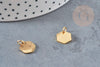 Pendentif hexagone acier doré inoxydable 11.5mm, x1 (G6118)