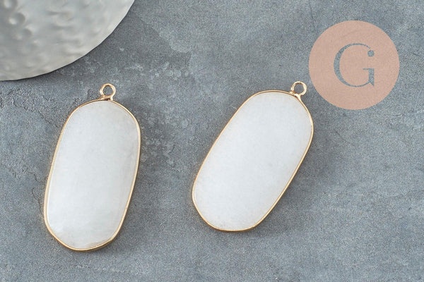 Pendentif hexagone jade blanc,Pendentif bijoux, pendentif pierre,pendentif collier,pierre naturelle,pendentif jade,jade naturel,49mm, x1 G0209