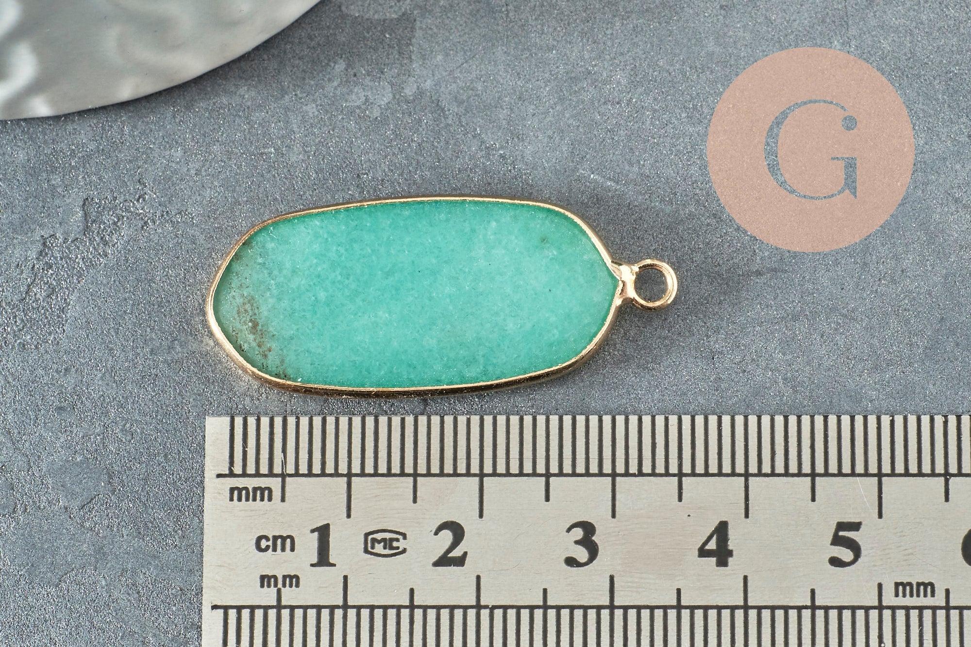 Pendentif hexagone jade naturel vert 37mm,Pendentif bijoux, pendentif pierre,pendentif collier,pierre naturelle x1 G0857