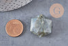Pendentif hexagone labradorite, pendentif pierre, labradorite naturelle, 29mm, x1 (G1443)