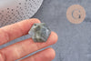 Pendentif hexagone labradorite, pendentif pierre, labradorite naturelle, 29mm, x1 (G1443)
