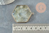 Pendentif hexagone labradorite,pendentif collier,pierre naturelle,pendentif labradorite naturelle,45mm, x1 G2636