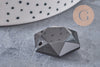 Pendentif hexagone obsidienne,pendentif pierre, obsidienne naturelle, 29mm x1 (G1483)