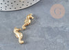 Pendentif hippocampe acier 304 inoxydable doré 26.5mm, x2 (G2893)