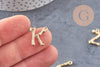 Pendentif lettre bambou zamac doré 18k 14-18mm, x1 (G4810)
