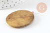 Pendentif locket medaillon laiton brut, fournitures créatives, médaillon Vintage, création collier, fournitures laiton brut,48mm-G1284