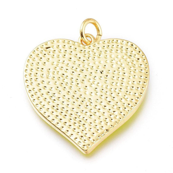 Pendentif médaille coeur oiseau émail laiton doré 18K pendentif laiton coeur,sans nickel,22.5mm, x1 (G4273)