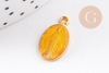 Pendentif médaille ovale Vierge Marie émaillée 17.5mm x1 AVEC DEFAUT (G8839-D)