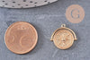 Pendentif médaille ronde boussolle étoile laiton doré 18K, un pendentif doré boussole pour création bijoux, x1 (G6080)