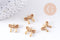 Pendentif noeud papillon acier 304 inoxydable doré 18K PVD 16mm, x1 (G10613)