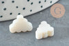 Pendentif nuage nacre blanche, pendentif coquillage, coquillage blanc,coquillage naturel, 15mm, x1 (G1973)
