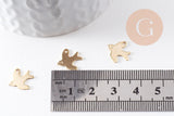 Pendentif oiseau Hirondelle acier 201 inoxydable doré 18K 12mm, x5 (G9940)