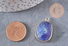 Pendentif oval lapis lazulis, facetté,Pendentif bijou pierre naturelle, pendentif pierre naturelle,lapis lazulis naturel, x1, G2809