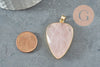 Pendentif ovale Quartz Rose, pendentif pierre, pierre naturelle, quartz rose naturel,Quartz Rose,création bijoux,40mm, x1 G2677