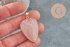 Pendentif ovale Quartz Rose, pendentif pierre, pierre naturelle, quartz rose naturel,Quartz Rose,création bijoux,40mm, x1 G2677