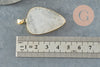 Pendentif ovale Quartz,Pendentif pour bijoux, pendentif pierre, pierre naturelle, quartz naturel,Quartz blanc,création bijoux,40mm, x1 G1288
