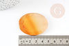 Pendentif ovale agate jaune, fournitures créatives, agate naturelle, agate jaune,création bijoux, pierre naturelle,53mm, x1, G5230