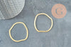 Pendentif ovale laiton brut 38mm, création bijoux géométrique, x2 (G3252)