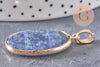 Pendentif ovale lapis lazulis, pendentif pierre naturelle bleu,lapis lazulis naturel,35mm,x1, G3370