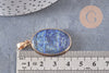 Pendentif ovale lapis lazulis, pendentif pierre naturelle bleu,lapis lazulis naturel,35mm,x1, G3370