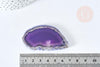 Pendentif ovale tranche agate violette 50-110mm,Pendentif pour bijoux,pierre naturelle, x1 (G8361)