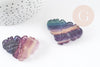 Pendentif papillon fluorite, pendentif en pierre naturelle, fluorite naturel 48mm, x1 (G3624)