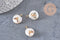 Pendentif perle eau douce naturelle Keshi abeille zircon 17-26mm, x1 (G4624)