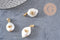 Pendentif perle naturelle Keshi oeil laiton doré 17-27mm x1 (G2028)