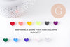 Pendentif petit coeurs acrylique 10mm, x5 (G10208)